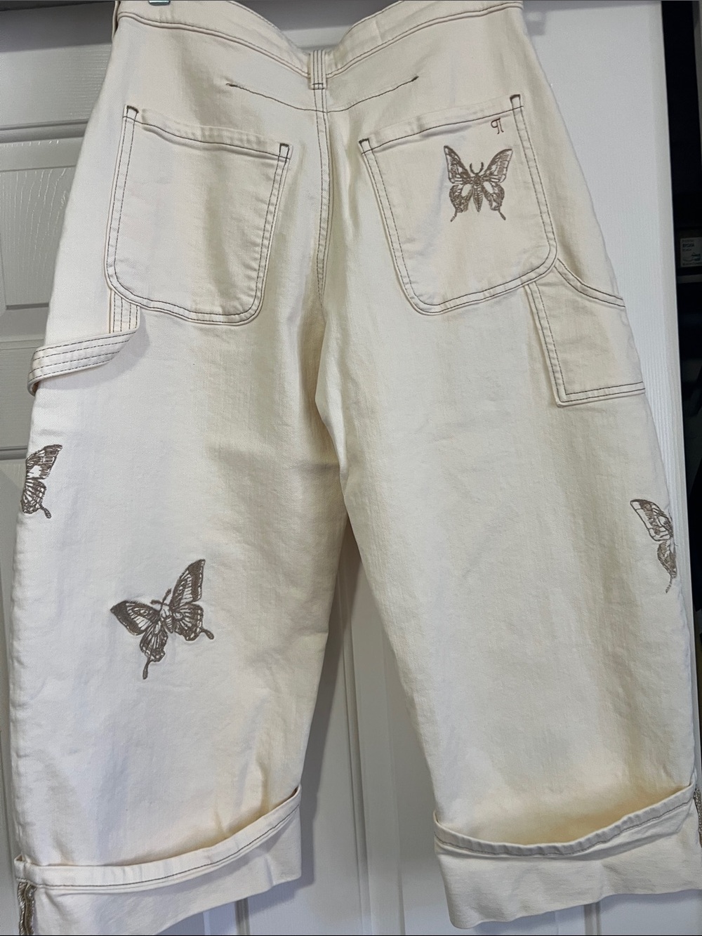 Pilcro By Anthropologie:”Kayden”High Rise Cropped Butterfly Jeans/NWOT - Picture 10 of 13